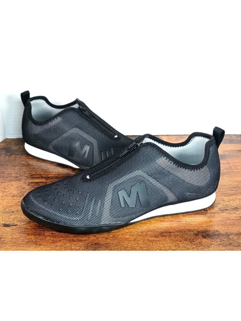 Merrell Civet Zip Shoes Womens 9 Black Mesh Slip On Sneakers J03848 Walk Travel